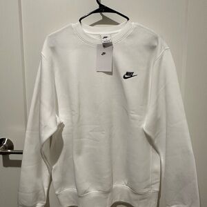 Nike White Crewneck Sweater